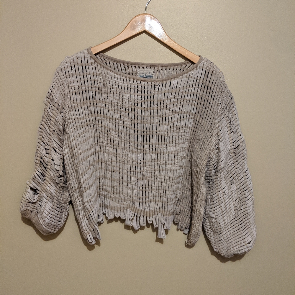 Tonle zero waste cropped sweater